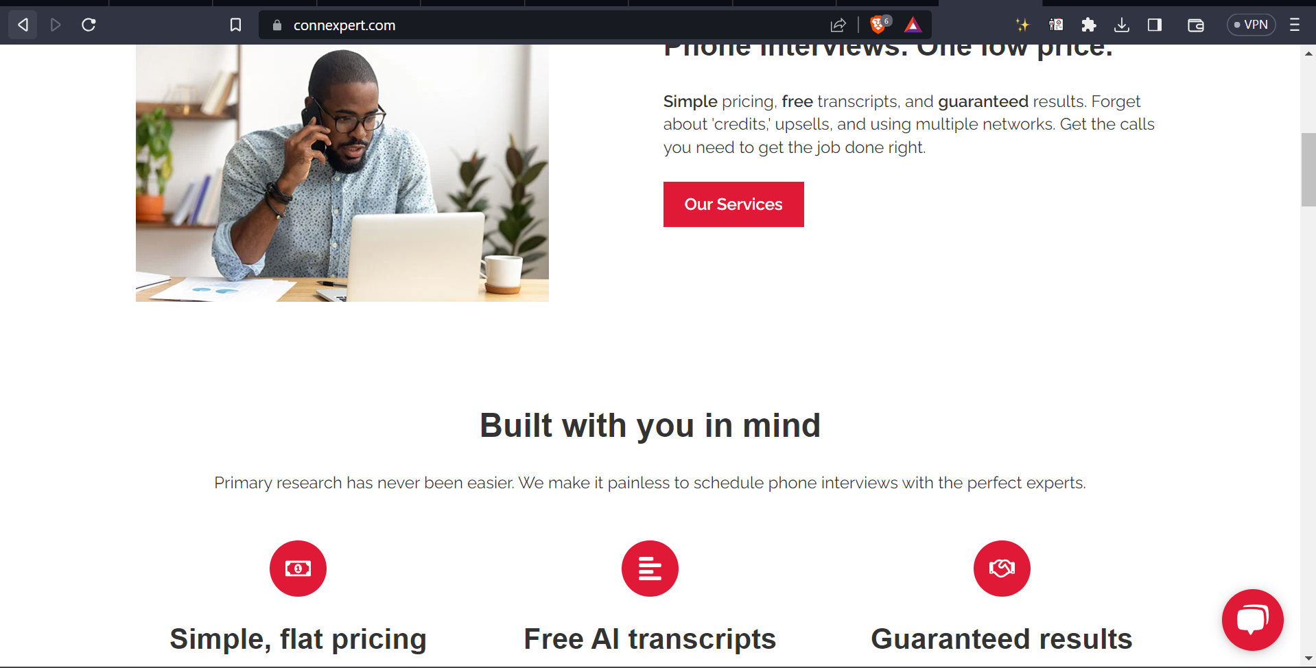 Connexpert site screenshot 2