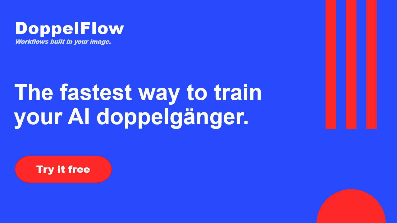 DoppelFlow homepage mockup