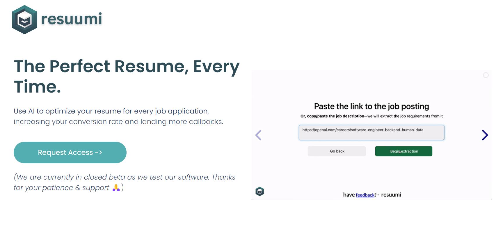 resuumi homepage screenshot